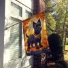 Black Cairn Terrier Fall House Flag Large Porch Sleeve Pole Decorative Outside Yard Banner Artwork Wall Hanging, Polyester, House Size, Multicolor