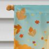 Welsh Terrier Fall House Flag Large Porch Sleeve Pole Decorative Outside Yard Banner Artwork Wall Hanging, Polyester, House Size, Multicolor