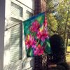 West Virginia Rhododendrons in Watercolor House Flag Large Porch Sleeve Pole Decorative Outside Yard Banner Artwork Wall Hanging, Polyester