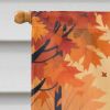 Red Basenji Fall House Flag Large Porch Sleeve Pole Decorative Outside Yard Banner Artwork Wall Hanging, Polyester, House Size, Multicolor