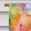 Afghan Hound Hippie Dawg House Flag Large Porch Sleeve Pole Decorative Outside Yard Banner Artwork Wall Hanging, Polyester, House Size, Multicolor