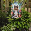 Sheltie Luau Garden Flag Mailbox Flag Decorative Yard Flag Banner Outside Patio Artwork Yard Flower Beds, Garden Size, Multicolor