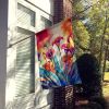 Calla Lilies in Color House Flag Large Porch Sleeve Pole Decorative Outside Yard Banner Artwork Wall Hanging, Polyester, House Size, Multicolor
