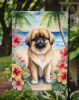Pekingese Luau Garden Flag Mailbox Flag Decorative Yard Flag Banner Outside Patio Artwork Yard Flower Beds, Garden Size, Multicolor