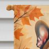 Fawn French Bulldog Fall House Flag Large Porch Sleeve Pole Decorative Outside Yard Banner Artwork Wall Hanging, Polyester, House Size, Multicolor