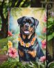 Rottweiler Luau Garden Flag Mailbox Flag Decorative Yard Flag Banner Outside Patio Artwork Yard Flower Beds, Garden Size, Multicolor