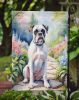 White Boxer Spring Path Garden Flag Mailbox Flag Decorative Yard Flag Banner Outside Patio Artwork Yard Flower Beds, Garden Size, Multicolor