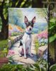 Rat Terrier Spring Path Garden Flag Mailbox Flag Decorative Yard Flag Banner Outside Patio Artwork Yard Flower Beds, Garden Size, Multicolor