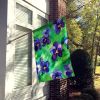 Wisconsin Wood Violets in Watercolor House Flag Large Porch Sleeve Pole Decorative Outside Yard Banner Artwork Wall Hanging, Polyester, House Size