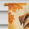 Norfolk Terrier Fall House Flag Large Porch Sleeve Pole Decorative Outside Yard Banner Artwork Wall Hanging, Polyester, House Size, Multicolor