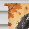 Havanese Fall House Flag Large Porch Sleeve Pole Decorative Outside Yard Banner Artwork Wall Hanging, Polyester, House Size, Multicolor