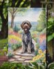 Wirehaired Pointing Griffon Spring Path Garden Flag Mailbox Flag Decorative Yard Flag Banner Outside Patio Artwork Yard Flower Beds, Garden Size