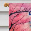 Cherry Blossom in Color House Flag Large Porch Sleeve Pole Decorative Outside Yard Banner Artwork Wall Hanging, Polyester, House Size, Multicolor