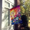 Lisianthus in Color House Flag Large Porch Sleeve Pole Decorative Outside Yard Banner Artwork Wall Hanging, Polyester, House Size, Multicolor