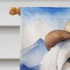 Coton de Tulear Cowboy Welcome House Flag Large Porch Sleeve Pole Decorative Outside Yard Banner Artwork Wall Hanging, Polyester, House Size