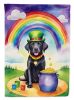 Labrador Retriever St Patrick's Day House Flag Large Porch Sleeve Pole Decorative Outside Yard Banner Artwork Wall Hanging, Polyester, House Size