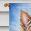 Yorkshire Terrier Easter Egg Hunt House Flag Large Porch Sleeve Pole Decorative Outside Yard Banner Artwork Wall Hanging, Polyester, House Size
