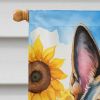 German Shepherd in Sunflowers House Flag Large Porch Sleeve Pole Decorative Outside Yard Banner Artwork Wall Hanging, Polyester, House Size