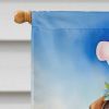 Shar Pei Easter Egg Hunt House Flag Large Porch Sleeve Pole Decorative Outside Yard Banner Artwork Wall Hanging, Polyester, House Size, Multicolor
