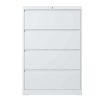 Lateral File Cabinet 4 Drawer, White Filing Cabinet with Lock, Lockable File Cabinet for Home Office