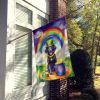 Labrador Retriever St Patrick's Day House Flag Large Porch Sleeve Pole Decorative Outside Yard Banner Artwork Wall Hanging, Polyester, House Size