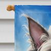 Chinese Crested in Sunflowers House Flag Large Porch Sleeve Pole Decorative Outside Yard Banner Artwork Wall Hanging, Polyester, House Size