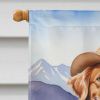 Nova Scotia Duck Tolling Retriever Cowboy Welcome House Flag Large Porch Sleeve Pole Decorative Outside Yard Banner Artwork Wall Hanging, Polyester