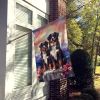 Bernese Mountain Dog Two Hearts House Flag Large Porch Sleeve Pole Decorative Outside Yard Banner Artwork Wall Hanging, Polyester, House Size