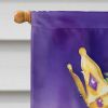 Bergamasco Sheepdog King of Mardi Gras House Flag Large Porch Sleeve Pole Decorative Outside Yard Banner Artwork Wall Hanging, Polyester, House Size