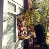 Wirehaired Pointing Griffon and Santa Claus House Flag Large Porch Sleeve Pole Decorative Outside Yard Banner Artwork Wall Hanging, Polyester