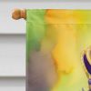 Curly-Coated Retriever King of Mardi Gras House Flag Large Porch Sleeve Pole Decorative Outside Yard Banner Artwork Wall Hanging, Polyester