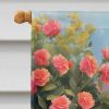 Yellow Labrador Retriever Two Hearts House Flag Large Porch Sleeve Pole Decorative Outside Yard Banner Artwork Wall Hanging, Polyester, House Size
