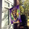 Belgian Malinois King of Mardi Gras House Flag Large Porch Sleeve Pole Decorative Outside Yard Banner Artwork Wall Hanging, Polyester, House Size