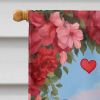 Skye Terrier Two Hearts House Flag Large Porch Sleeve Pole Decorative Outside Yard Banner Artwork Wall Hanging, Polyester, House Size, Multicolor