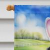 Bluetick Coonhound Easter Egg Hunt House Flag Large Porch Sleeve Pole Decorative Outside Yard Banner Artwork Wall Hanging, Polyester, House Size