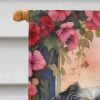 Havanese Two Hearts House Flag Large Porch Sleeve Pole Decorative Outside Yard Banner Artwork Wall Hanging, Polyester, House Size, Multicolor