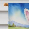 Bergamasco Sheepdog Easter Egg Hunt House Flag Large Porch Sleeve Pole Decorative Outside Yard Banner Artwork Wall Hanging, Polyester, House Size