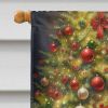 Scottish Terrier and Santa Claus House Flag Large Porch Sleeve Pole Decorative Outside Yard Banner Artwork Wall Hanging, Polyester, House Size