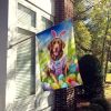 Chesapeake Bay Retriever Easter Egg Hunt House Flag Large Porch Sleeve Pole Decorative Outside Yard Banner Artwork Wall Hanging, Polyester, House Size