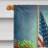 All American Bloodhound House Flag Large Porch Sleeve Pole Decorative Outside Yard Banner Artwork Wall Hanging, Polyester, House Size, Multicolor