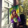 Irish Setter King of Mardi Gras House Flag Large Porch Sleeve Pole Decorative Outside Yard Banner Artwork Wall Hanging, Polyester, House Size