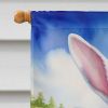 American Bulldog Easter Egg Hunt House Flag Large Porch Sleeve Pole Decorative Outside Yard Banner Artwork Wall Hanging, Polyester, House Size