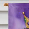 Catahoula King of Mardi Gras House Flag Large Porch Sleeve Pole Decorative Outside Yard Banner Artwork Wall Hanging, Polyester, House Size, Multicolor