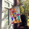 Hippie Animal Polish Poland Rooster House Flag Large Porch Sleeve Pole Decorative Outside Yard Banner Artwork Wall Hanging, Polyester, House Size