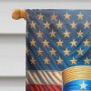 All American Vizsla House Flag Large Porch Sleeve Pole Decorative Outside Yard Banner Artwork Wall Hanging, Polyester, House Size, Multicolor