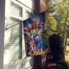 All American Basenji House Flag Large Porch Sleeve Pole Decorative Outside Yard Banner Artwork Wall Hanging, Polyester, House Size, Multicolor