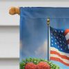 All American American Eskimo House Flag Large Porch Sleeve Pole Decorative Outside Yard Banner Artwork Wall Hanging, Polyester, House Size, Multicolor