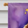 English Cocker Spaniel King of Mardi Gras House Flag Large Porch Sleeve Pole Decorative Outside Yard Banner Artwork Wall Hanging, Polyester