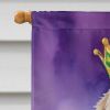 Otterhound King of Mardi Gras House Flag Large Porch Sleeve Pole Decorative Outside Yard Banner Artwork Wall Hanging, Polyester, House Size