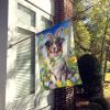 Australian Shepherd Easter Egg Hunt House Flag Large Porch Sleeve Pole Decorative Outside Yard Banner Artwork Wall Hanging, Polyester, House Size
